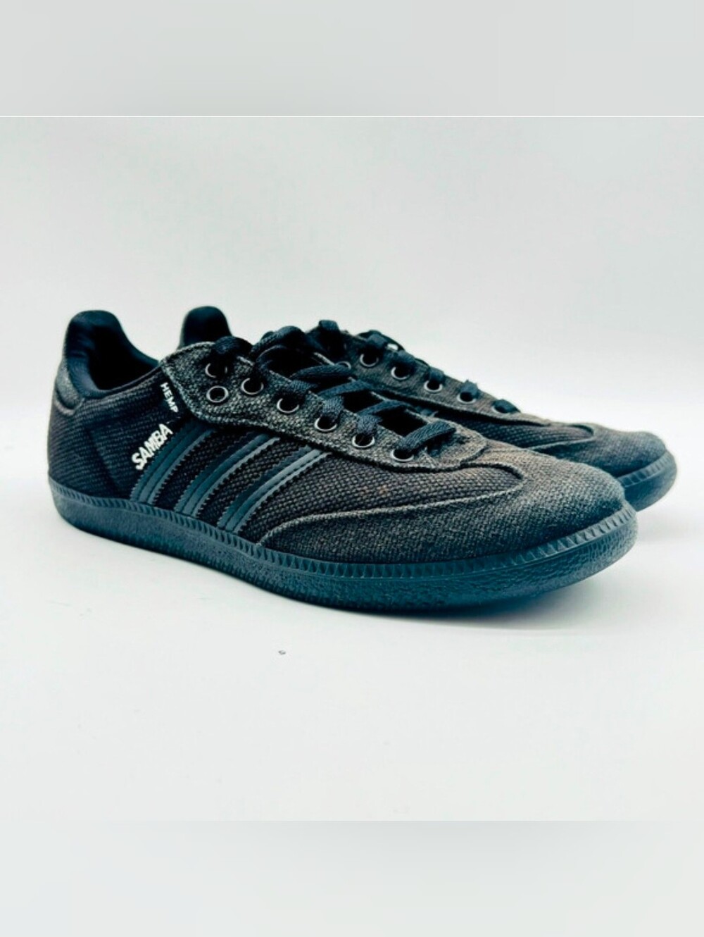 Adidas Black Hemp Samba Shoes-Sz 9